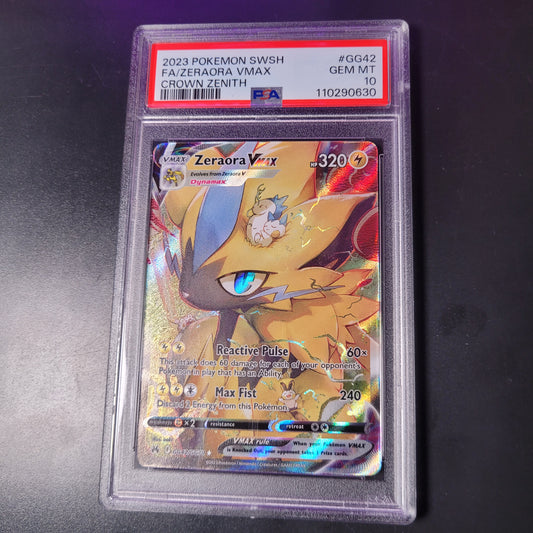 Zeraora VMAX | #GG42| PSA 10| Crown Zenith | English | 2023