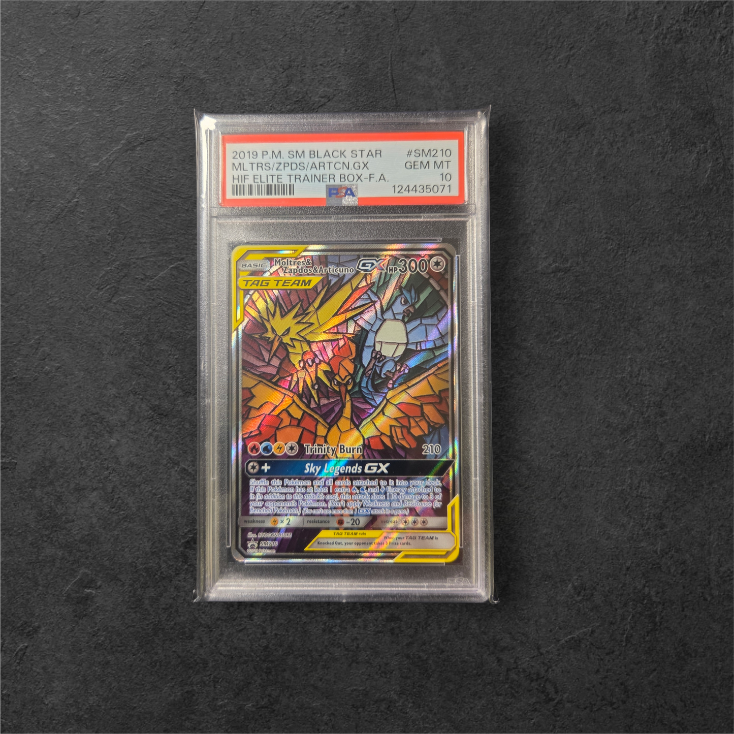 Moltres & Zapdos & Articuno | #SM210 | PSA 10 | Hidden Fates ETB | English | 2019