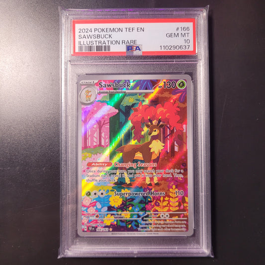 Sawsbuck | #166 | PSA 10 | Temporal Forces | English | 2024